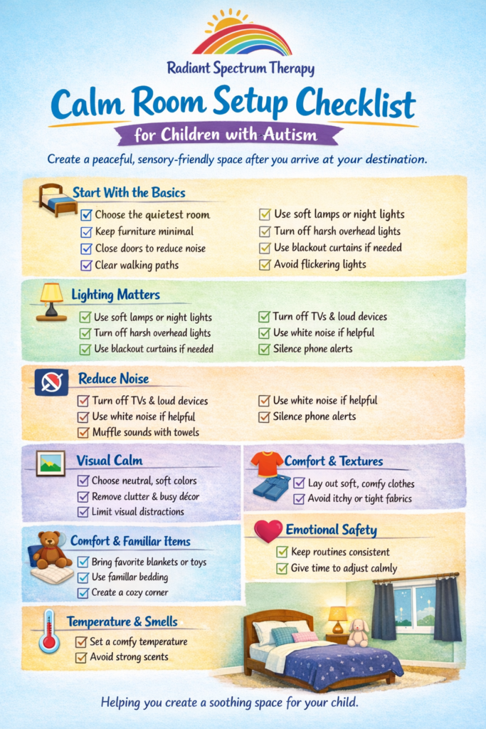 CALM ROOM SETUP CHECKLIST FLYER