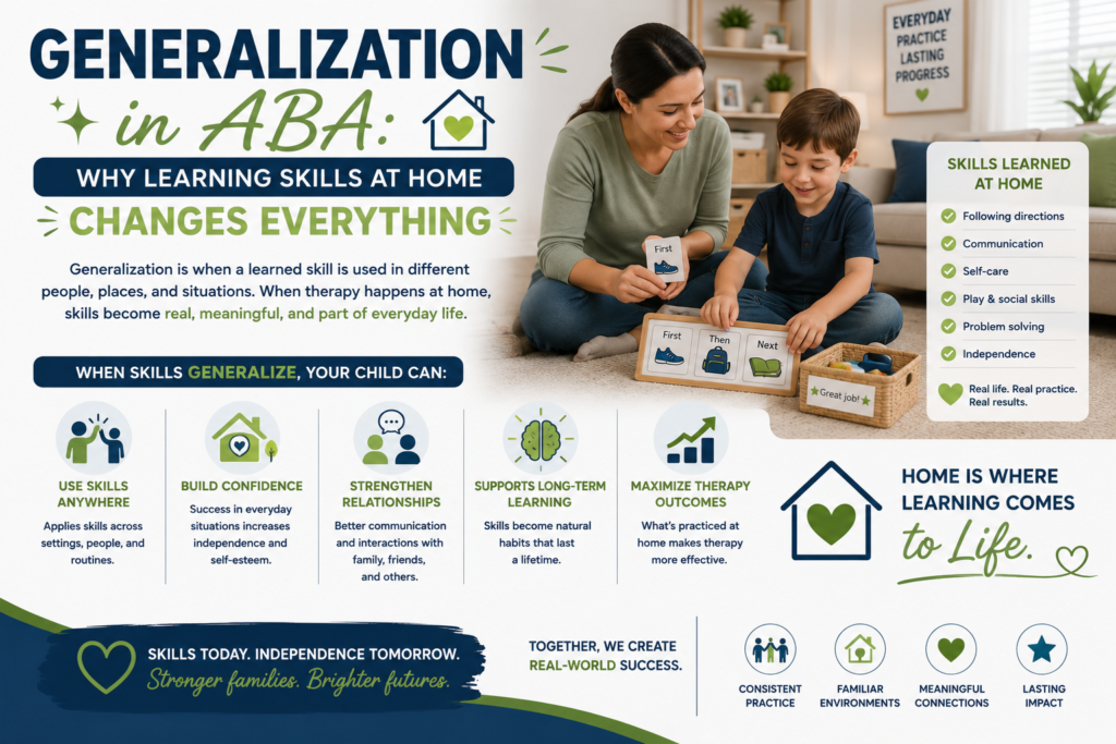 Generalization in ABA: Why Skills at Home Matter