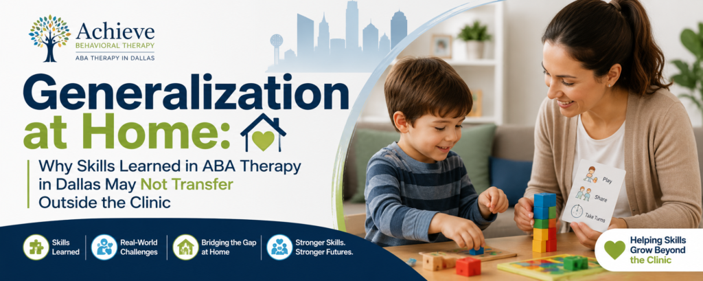 ABA Therapy Dallas: Generalization at Home